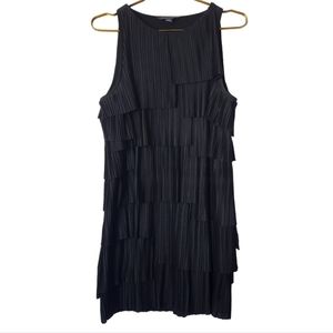 Banana Republic Women's Size Small Black Sleeveless Cocktail Flap Pleat Dress